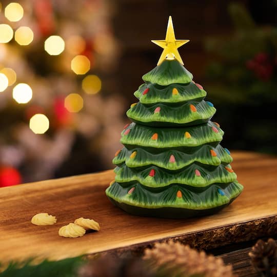 13" Illuminated Nostalgic Tree Cookie Jar